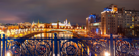 City the Moscow .View of the Kremlin from the Patriarch's bridge.Russia.の写真素材