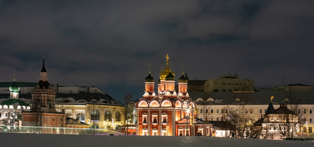 City the Moscow . Zaryadye Park,View of the Znamensky Cathedral,St. Russia.2019の写真素材