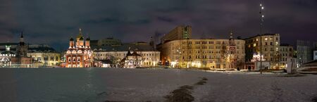 City the Moscow . View of the Znamensky Cathedral,St. George's Church from Zaryadye Park. Russia.2019のeditorial素材