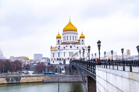 City the Moscow .Cathedral of Christ the Saviour, the Main attraction of the city.Russia.2019の写真素材
