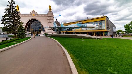 City the Moscow .Mock combat aircraft su-27.Pavilionの写真素材