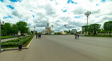 City the Moscow .Main alley -Exhibition of achievements of national economy.Russia.2019の写真素材