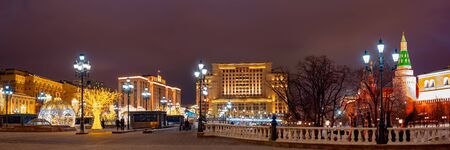 City the Moscow .Alexander garden Moscow, Russia.Manezhnaya square Moscow.2019のeditorial素材