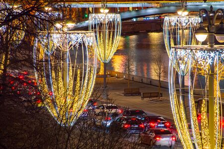 City the Moscow .View of The Prechistenskaya embankment.Russia.のeditorial素材