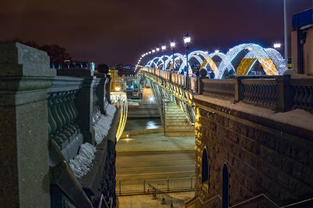 City the Moscow.The View of the Patriarchal bridge.  2019.Russia.のeditorial素材