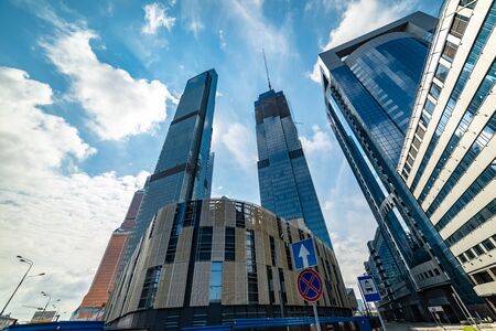 City the Moscow .Moscow international business center Moscow-city. Neva Towers â high-rise complex,North tower.Russia.2019のeditorial素材