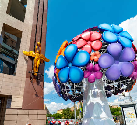 City the Moscow .the area of the Kiev Station,sculpture.Russia.2019のeditorial素材