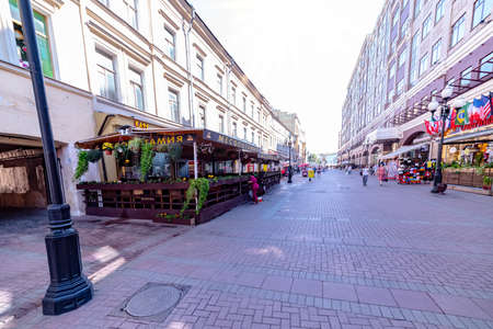 City the Moscow .view of the Arbat is one of the oldest streets in Moscow.Russia.2019のeditorial素材