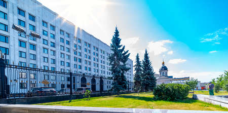 City the Moscow .view of the General Staff Building of the Ministry of Defense, in Moscow.Russia.2019のeditorial素材