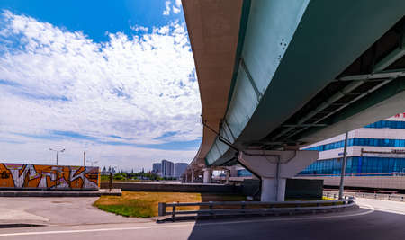 City the Moscow .view of the Schelkovskoe highway ,Izmailovo district, in Moscow.Russia.2019のeditorial素材