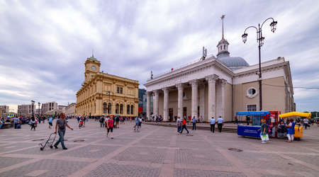 City the Moscow .view of the Metro station-Komsomolskaya,Leningradsky Railway Station,in Moscow.Russia.2019のeditorial素材