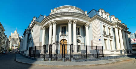 City the Moscow .view of the mansion in Krivoarbatsky lane, in Moscow.Russia.2019のeditorial素材