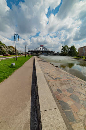 City the Moscow .view of the Great Moscow Circus, Vernadsky Avenue.Russia.2019のeditorial素材