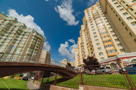 City the Moscow .view of the Residential complex, Lomonosov Avenue.Russia.2019のeditorial素材