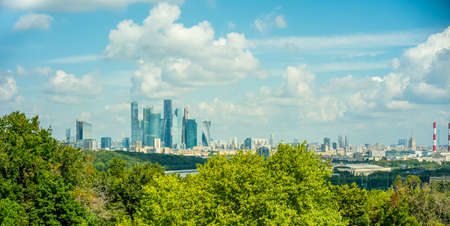 City the Moscow .View of * Moscow City * from the observation deck on the Sparrow Hills.Russia.のeditorial素材