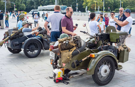 City the Moscow. Legendary motorcycles from the Second World War.のeditorial素材