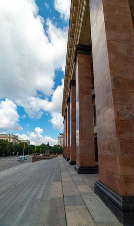 City the Moscow .view of the Moscow State University named after M.V. Lomonosov.central building .Russia.2019のeditorial素材