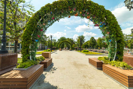 City the Moscow. Boulevard Ring, Tverskoy Boulevard, Russia.の写真素材