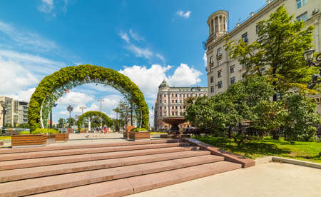 City the Moscow. Boulevard Ring, Tverskoy Boulevard, Russia.の写真素材