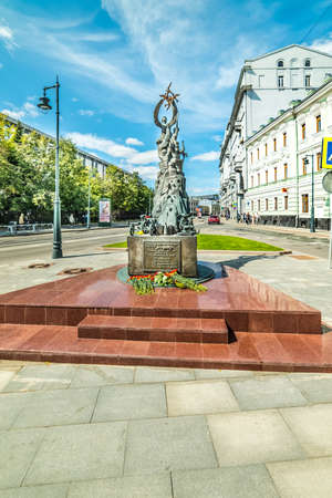 City the Moscow .Monument to the victims of Beslan, symbolizes the souls of the children who died in Beslan, flying away into heaven.のeditorial素材