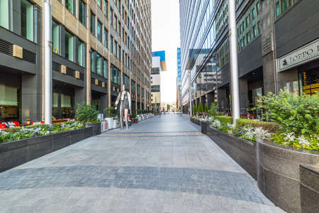 Forest street, sculptural composition "White City". Seven gigantic tinplate figures.Russia.2019のeditorial素材