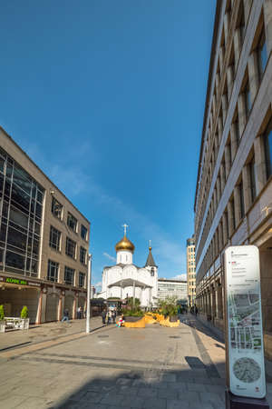City the Moscow .Zastavny lane overlooking the Tver Old Believers Church.Russia.2019のeditorial素材