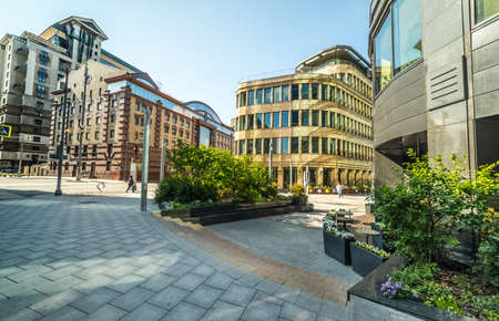 City the Moscow .Beautiful buildings on Lesnaya street.Russia.2019の写真素材