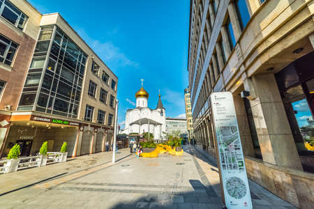 City the Moscow .Zastavny lane overlooking the Tver Old Believers Church.Russia.2019のeditorial素材