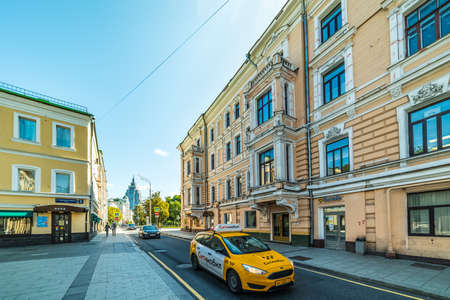 City the Moscow. 1st Tverskaya-Yamskaya street, 2s1. Russia 2019のeditorial素材