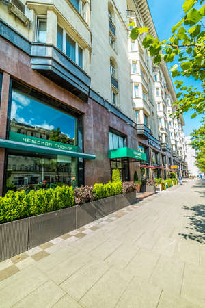 City the Moscow .1st Tverskaya-Yamskaya street, 7.Russia.2019のeditorial素材