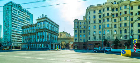 City the Moscow. Sadovaya-Triumfalnaya street. Russia 2019のeditorial素材