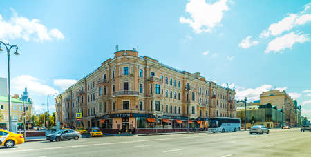 City the Moscow. 1st Tverskaya-Yamskaya street, 2s2. Russia 2019のeditorial素材