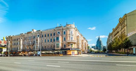 City the Moscow. 1st Tverskaya-Yamskaya street, 2s2. Russia 2019のeditorial素材