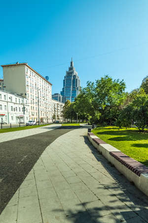 City the Moscow. Garden of Triumph Square.Russia.2019のeditorial素材