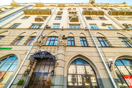 City the Moscow .Sadovaya-Samotechnaya street, 2 / 12.Russia.2019のeditorial素材