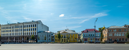 City the Moscow .Sadovaya-Samotyochnaya street, 8, Moscow City Pedagogical University.Russia.2019のeditorial素材