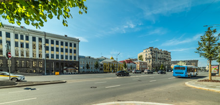 City the Moscow .Sadovaya-Samotyochnaya street, .Russia.2019のeditorial素材