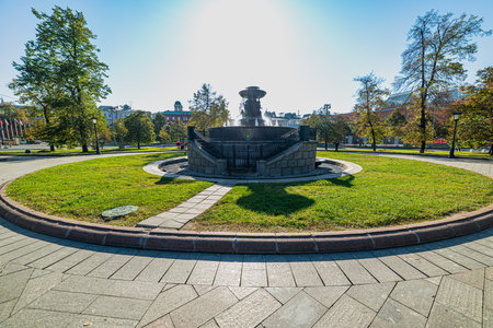 City the Moscow .Vitali Fountain, This is one of the five water fountains.Russia.2020の写真素材