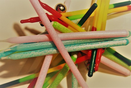Color scheme for background screensaver. Soft colored wax for abstract background.の写真素材