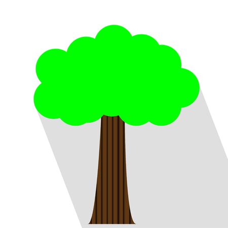 vector tree with shadowのイラスト素材