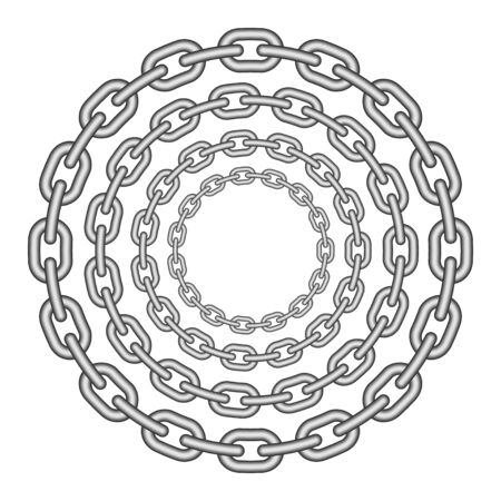 metal chain in a circleのイラスト素材