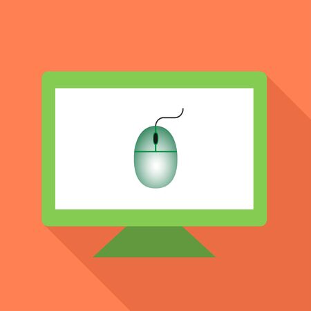 computer mouse on the monitor. iconのイラスト素材