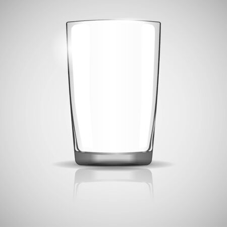 real glass glassful with shadowのイラスト素材