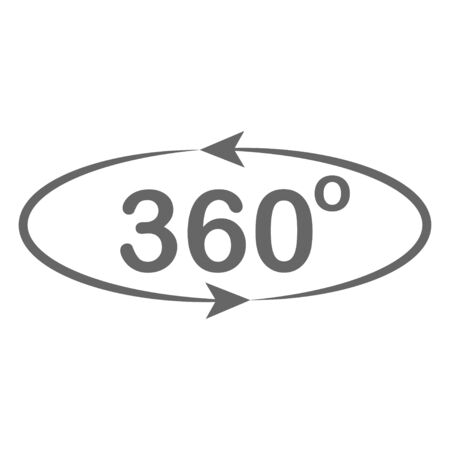 360 degrees sign icon. Geometry math symbolのイラスト素材