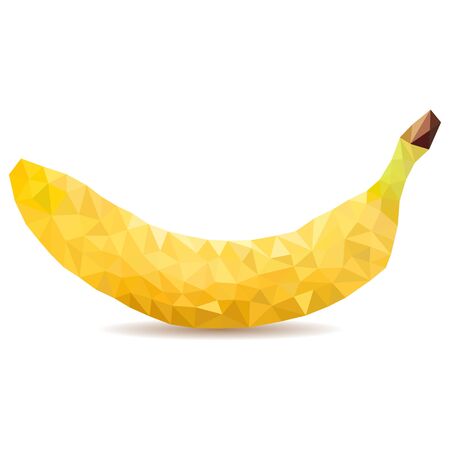 banana triangulation style with shadowのイラスト素材