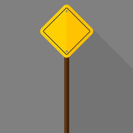 road warning sign. Flat designのイラスト素材