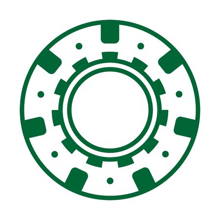 green casino poker chipのイラスト素材
