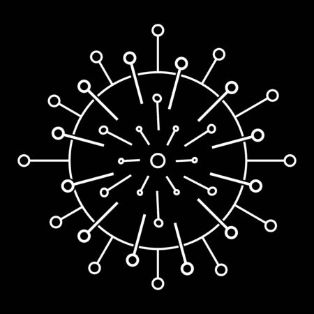 Coronavirus COVID-19 symbol. Icon. Global pandemic alert. Isolated vector illustration.のイラスト素材