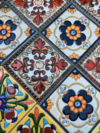 Close up of a parchment lined baking tray of freshly baked apple crescent rolls topped with caramel sauce.の写真素材