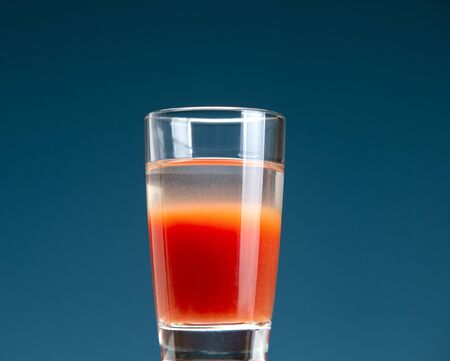 Bloody Mary Cocktail. A glass with tomato juice and vodka.の写真素材